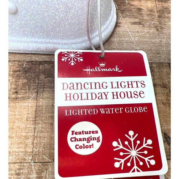 Hallmark Dancing Lights Holiday House Lighted Water Globe Changes Colors - Picture 3 of 9
